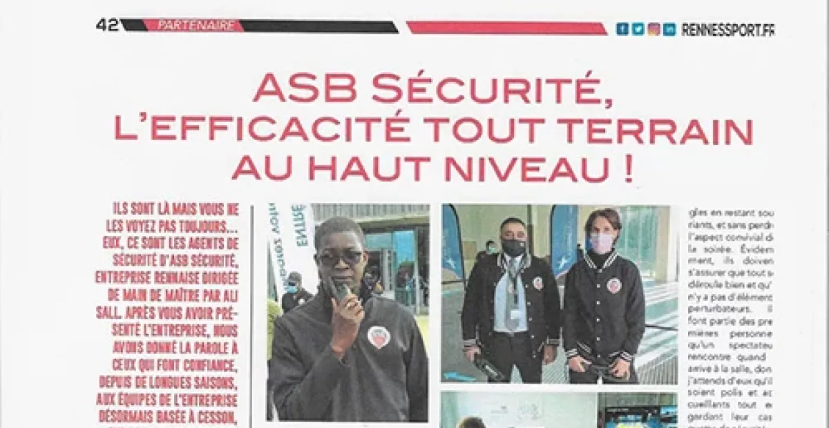 Asb Securite Societe De Securite A Rennes LEFFICACITE TOUT TERRAIN AU HAUT NIVEAU